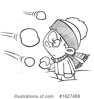 Snowball Fight Clipart #1627489 by toonaday