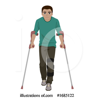 Crutches Clipart #1685122 by BNP Design Studio