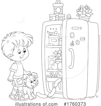 Fridge Clipart #1760373 by Alex Bannykh