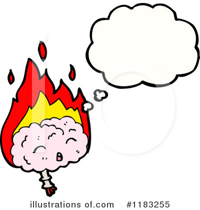 Flaming Brain Clipart #1183255 by lineartestpilot