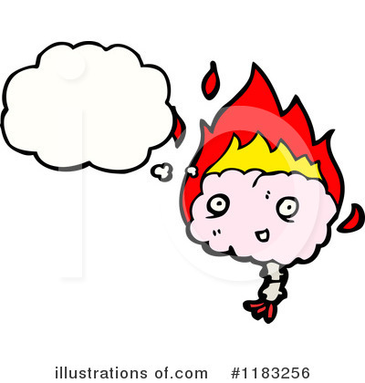 Flaming Brain Clipart #1183256 by lineartestpilot