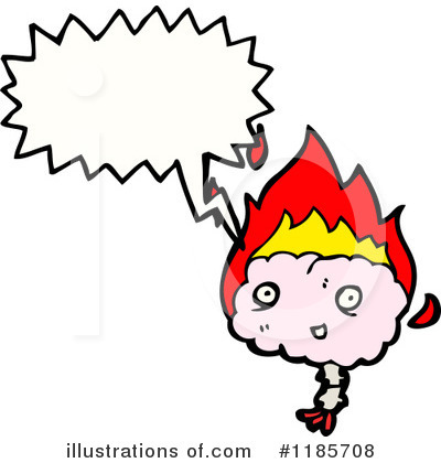 Flaming Brain Clipart #1185708 by lineartestpilot