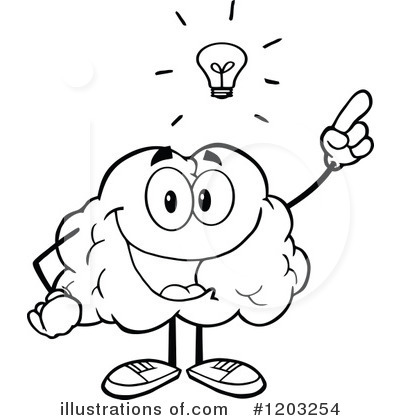 Royalty-Free (RF) Brain Clipart Illustration by Hit Toon - Stock Sample #1203254