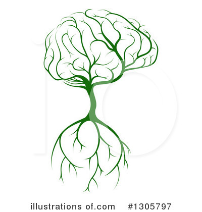 Brain Tree Clipart #1305797 by AtStockIllustration