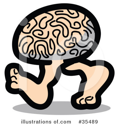 Royalty-Free (RF) Brain Clipart Illustration by Andy Nortnik - Stock Sample #35489