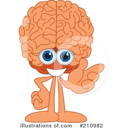 Royalty-Free (RF) Brain Mascot Clipart Illustration by Mascot Junction - Stock Sample #210982