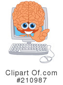 Brain Mascot Clipart #210987 by Mascot Junction