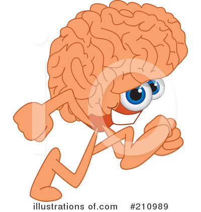 Brain Mascot Clipart #210989 by Mascot Junction