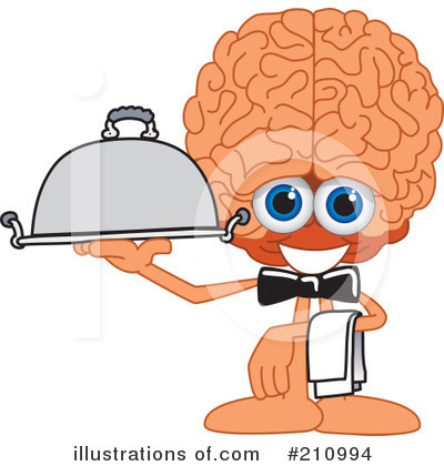 Royalty-Free (RF) Brain Mascot Clipart Illustration by Mascot Junction - Stock Sample #210994