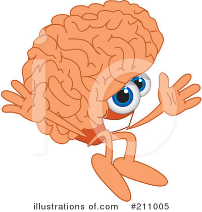 Royalty-Free (RF) Brain Mascot Clipart Illustration by Mascot Junction - Stock Sample #211005
