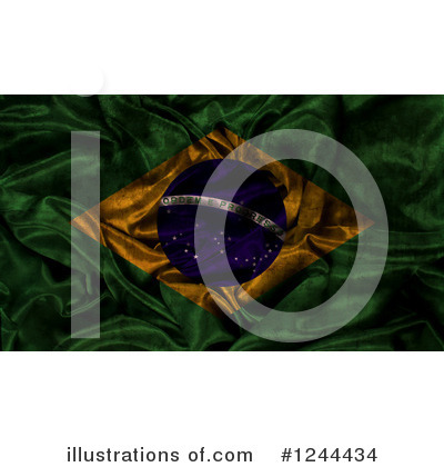 Brazil Flag Clipart #1244434 by KJ Pargeter