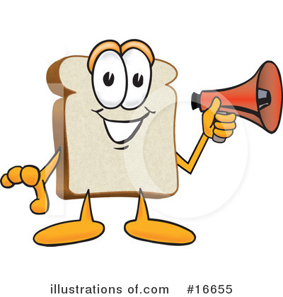 Bread Character Clipart #16655 by Mascot Junction