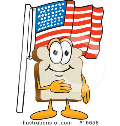 Royalty-Free (RF) Bread Character Clipart Illustration by Mascot Junction - Stock Sample #16658