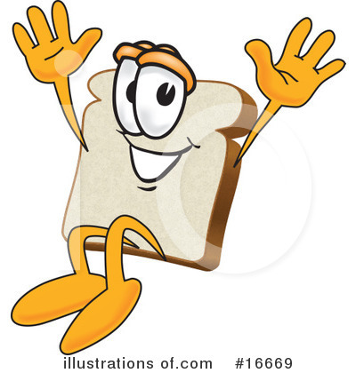 Royalty-Free (RF) Bread Character Clipart Illustration by Mascot Junction - Stock Sample #16669