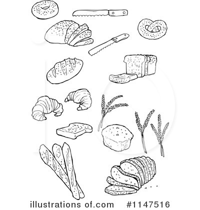 Royalty-Free (RF) Bread Clipart Illustration by lineartestpilot - Stock Sample #1147516