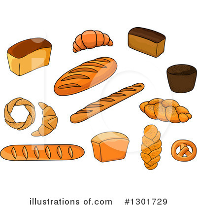 Royalty-Free (RF) Bread Clipart Illustration by Vector Tradition SM - Stock Sample #1301729
