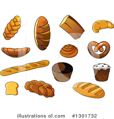 Royalty-Free (RF) Bread Clipart Illustration by Vector Tradition SM - Stock Sample #1301732