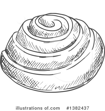 Cinnamon Roll Clipart #1382437 by Vector Tradition SM