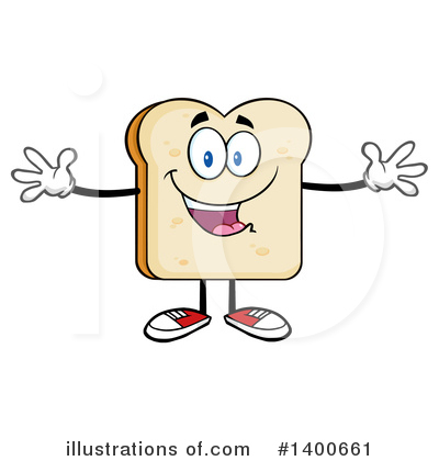 Royalty-Free (RF) Bread Mascot Clipart Illustration by Hit Toon - Stock Sample #1400661