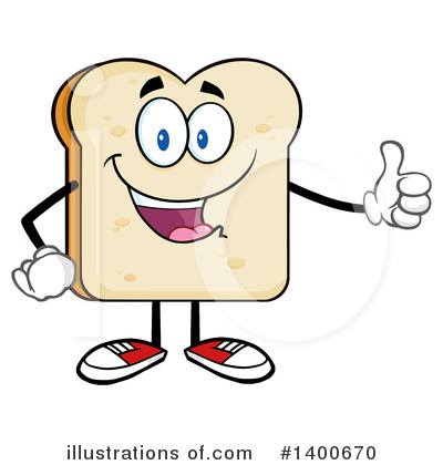 Royalty-Free (RF) Bread Mascot Clipart Illustration by Hit Toon - Stock Sample #1400670