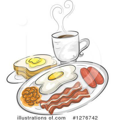 Royalty-Free (RF) Breakfast Clipart Illustration by BNP Design Studio - Stock Sample #1276742