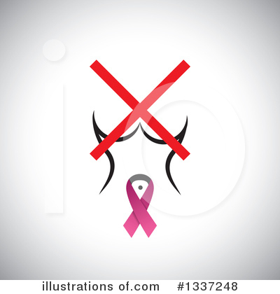 Royalty-Free (RF) Breast Cancer Clipart Illustration by ColorMagic - Stock Sample #1337248