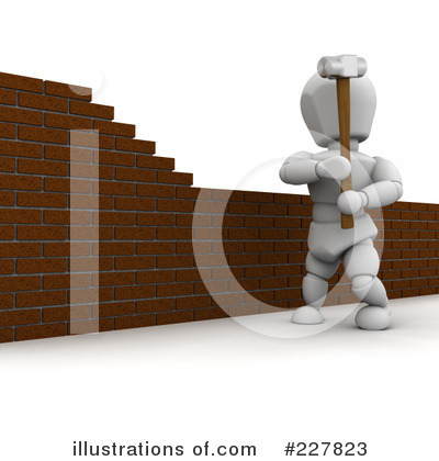 Royalty-Free (RF) Brick Wall Clipart Illustration by KJ Pargeter - Stock Sample #227823