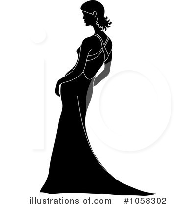 Royalty-Free (RF) Bride Clipart Illustration by Pams Clipart - Stock Sample #1058302
