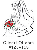 Bride Clipart #1204153 by Vector Tradition SM