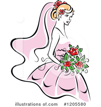 Royalty-Free (RF) Bride Clipart Illustration by Vector Tradition SM - Stock Sample #1205580