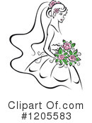 Bride Clipart #1205583 by Vector Tradition SM