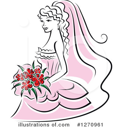 Royalty-Free (RF) Bride Clipart Illustration by Vector Tradition SM - Stock Sample #1270961