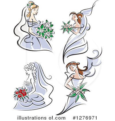 Royalty-Free (RF) Bride Clipart Illustration by Vector Tradition SM - Stock Sample #1276971