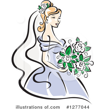Royalty-Free (RF) Bride Clipart Illustration by Vector Tradition SM - Stock Sample #1277044