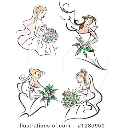 Royalty-Free (RF) Bride Clipart Illustration by Vector Tradition SM - Stock Sample #1285950
