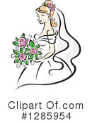 Bride Clipart #1285954 by Vector Tradition SM