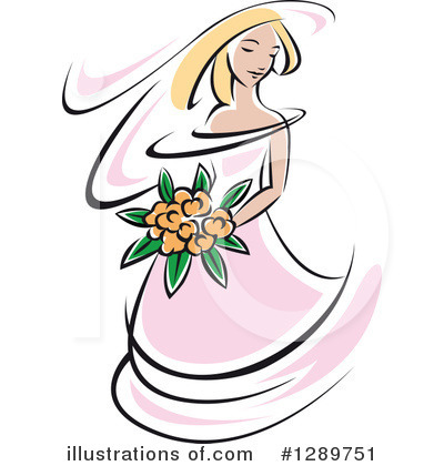 Royalty-Free (RF) Bride Clipart Illustration by Vector Tradition SM - Stock Sample #1289751
