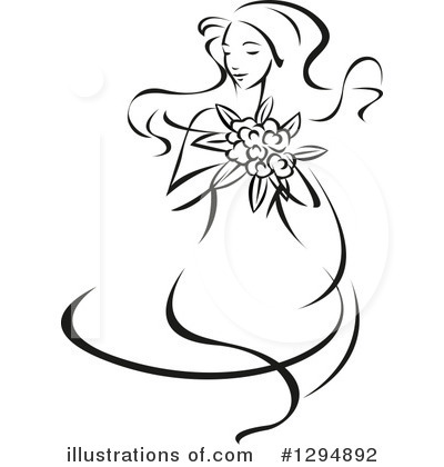 Royalty-Free (RF) Bride Clipart Illustration by Vector Tradition SM - Stock Sample #1294892