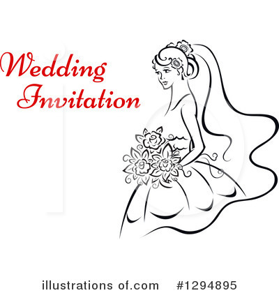 Royalty-Free (RF) Bride Clipart Illustration by Vector Tradition SM - Stock Sample #1294895