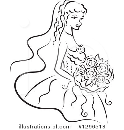 Royalty-Free (RF) Bride Clipart Illustration by Vector Tradition SM - Stock Sample #1296518