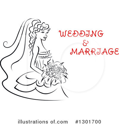 Royalty-Free (RF) Bride Clipart Illustration by Vector Tradition SM - Stock Sample #1301700