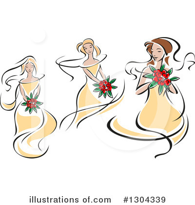 Royalty-Free (RF) Bride Clipart Illustration by Vector Tradition SM - Stock Sample #1304339
