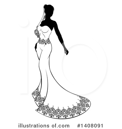 Royalty-Free (RF) Bride Clipart Illustration by AtStockIllustration - Stock Sample #1408091