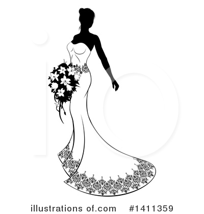 Royalty-Free (RF) Bride Clipart Illustration by AtStockIllustration - Stock Sample #1411359
