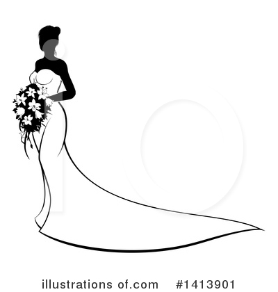 Royalty-Free (RF) Bride Clipart Illustration by AtStockIllustration - Stock Sample #1413901