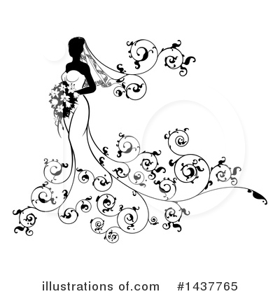 Royalty-Free (RF) Bride Clipart Illustration by AtStockIllustration - Stock Sample #1437765