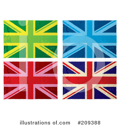 Royalty-Free (RF) British Flag Clipart Illustration by michaeltravers - Stock Sample #209388