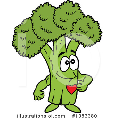 Royalty-Free (RF) Broccoli Clipart Illustration by LaffToon - Stock Sample #1083380