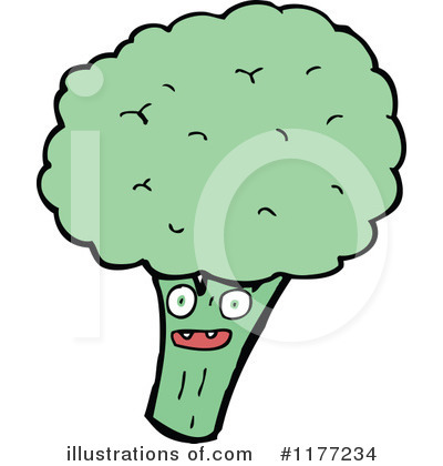 Royalty-Free (RF) Broccoli Clipart Illustration by lineartestpilot - Stock Sample #1177234