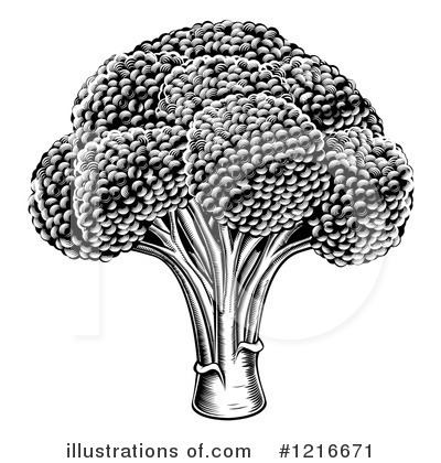 Royalty-Free (RF) Broccoli Clipart Illustration by AtStockIllustration - Stock Sample #1216671